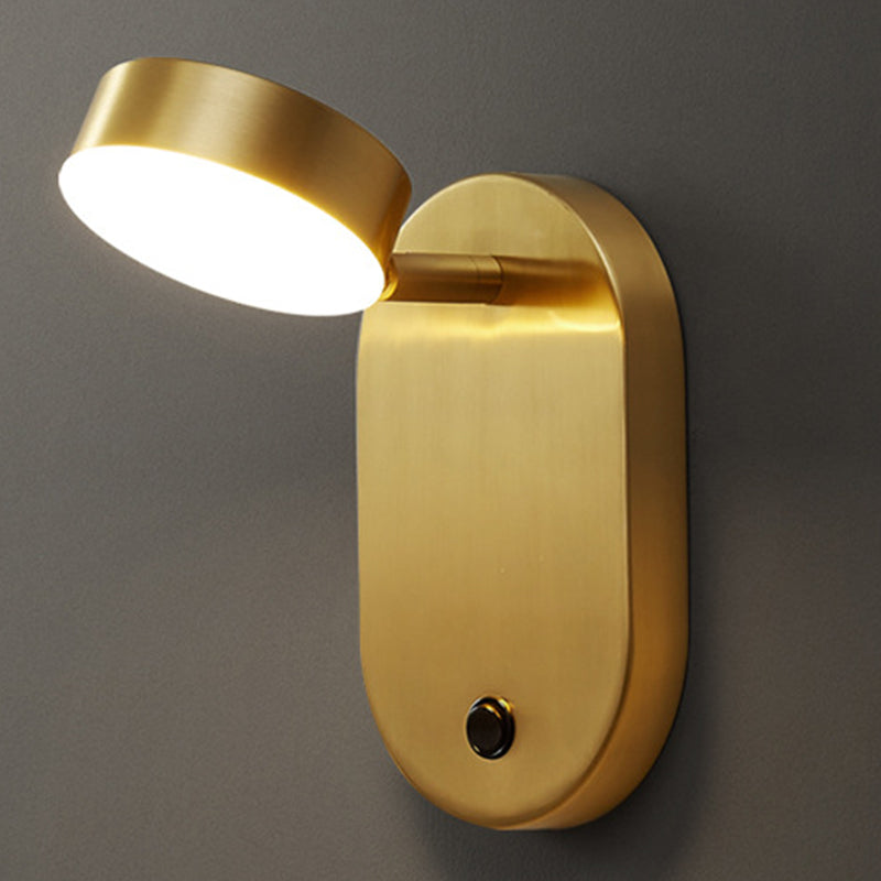 Zylindrische Schatten Wandbeleuchtung postmoderner Metall 1 Lichter Leuchten Lampe für Wohnzimmer