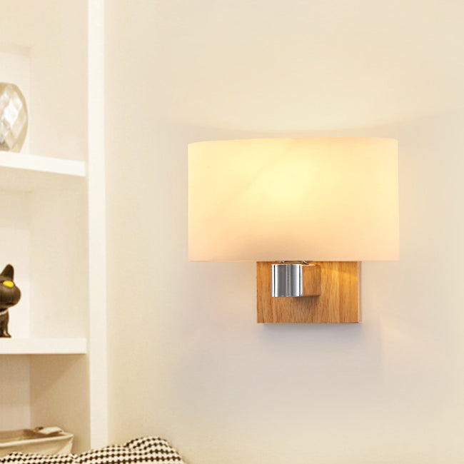 Einzigartige Schatten Wandbeleuchtung moderner Glas 1 Lichter Leuchten Lampe mit Lampenschirm