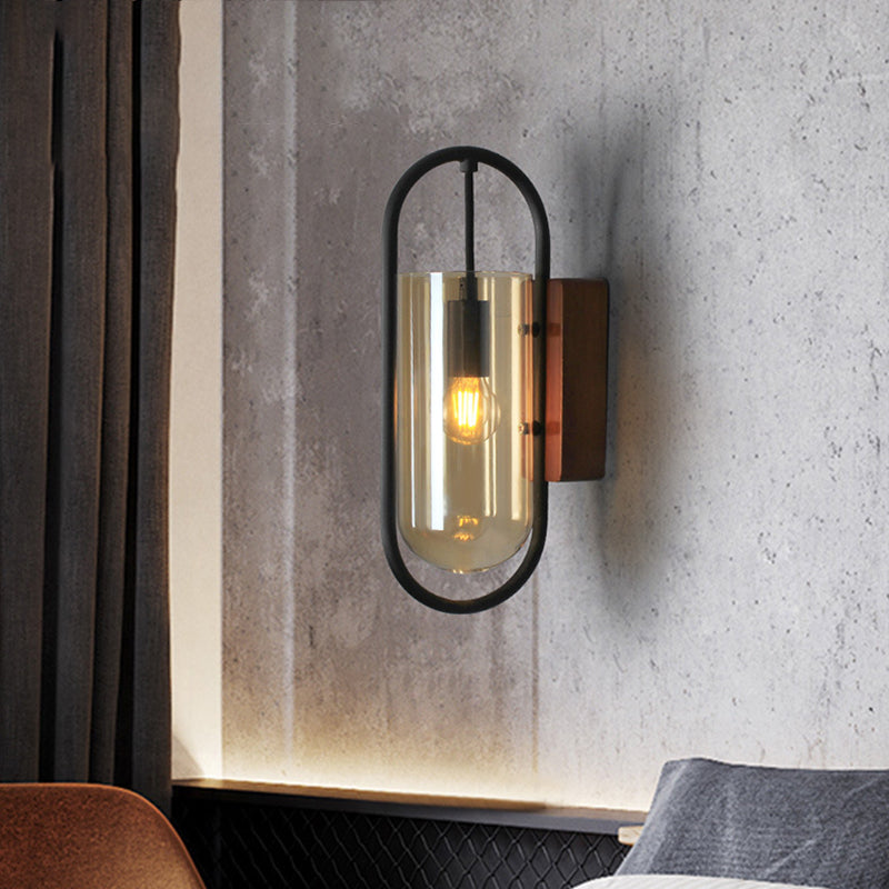 Moderne Stilzylinderformwandlampe Glas 1 Lichtwandbeleuchtung