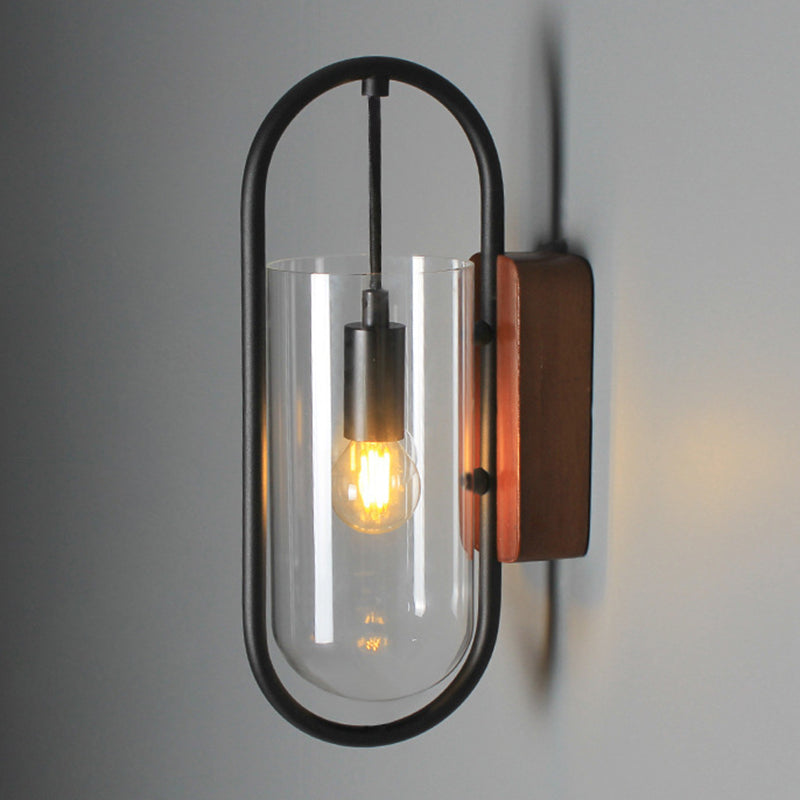 Moderne Stilzylinderformwandlampe Glas 1 Lichtwandbeleuchtung