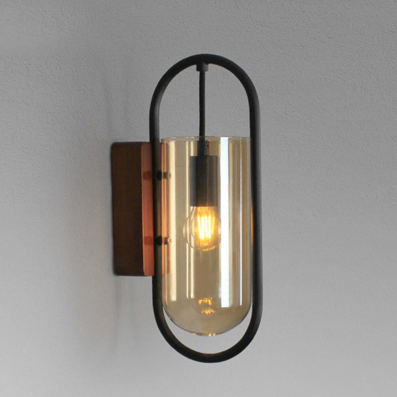 Moderne Stilzylinderformwandlampe Glas 1 Lichtwandbeleuchtung