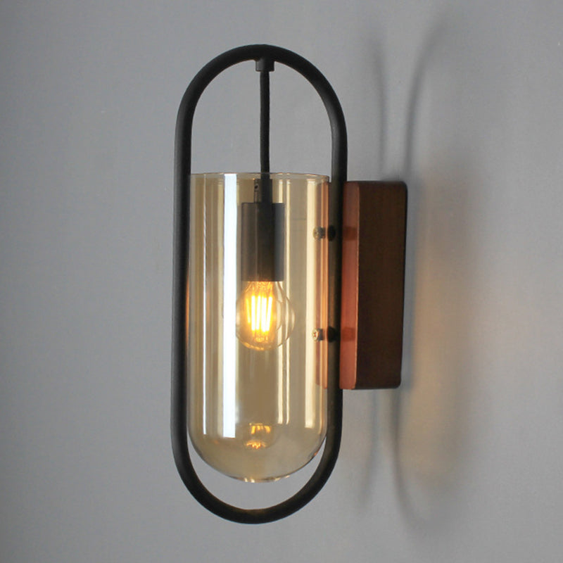 Moderne Stilzylinderformwandlampe Glas 1 Lichtwandbeleuchtung