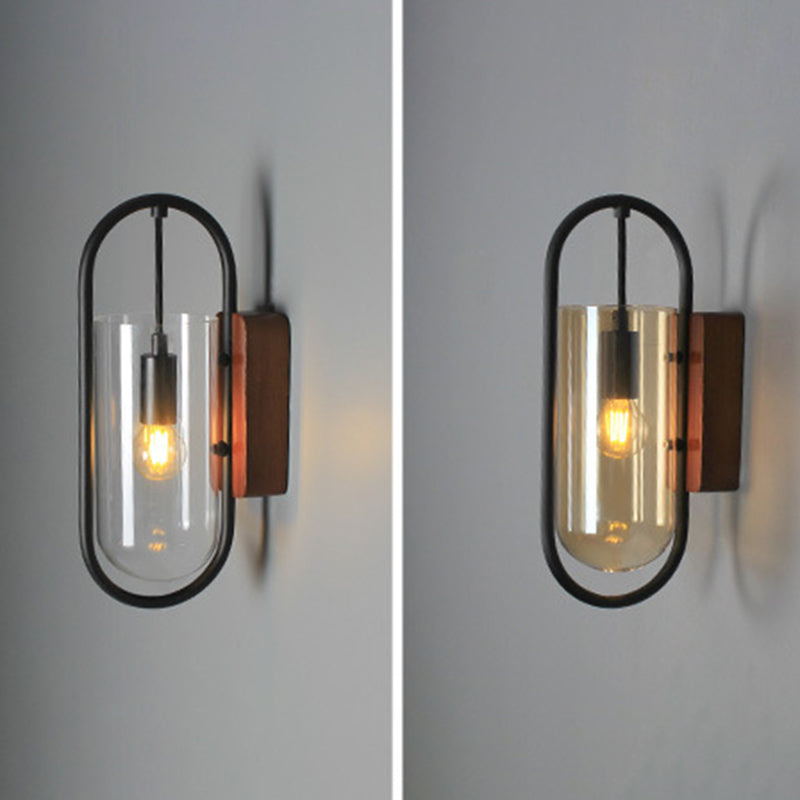 Moderne Stilzylinderformwandlampe Glas 1 Lichtwandbeleuchtung