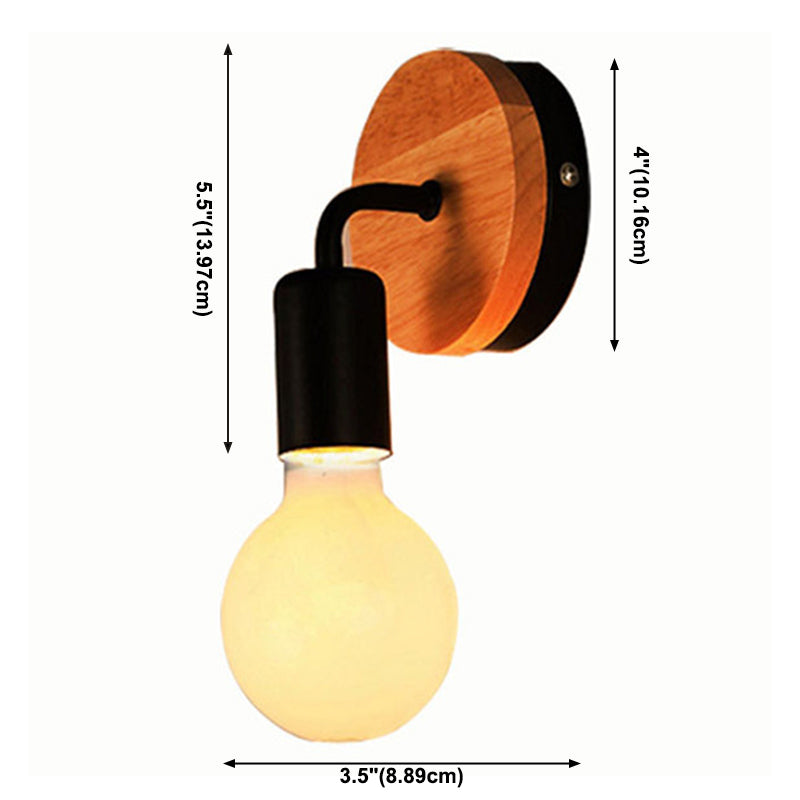 Moderne Stil Lampe Holz 1 Leichte Wandbeleuchtung für Schlafzimmer