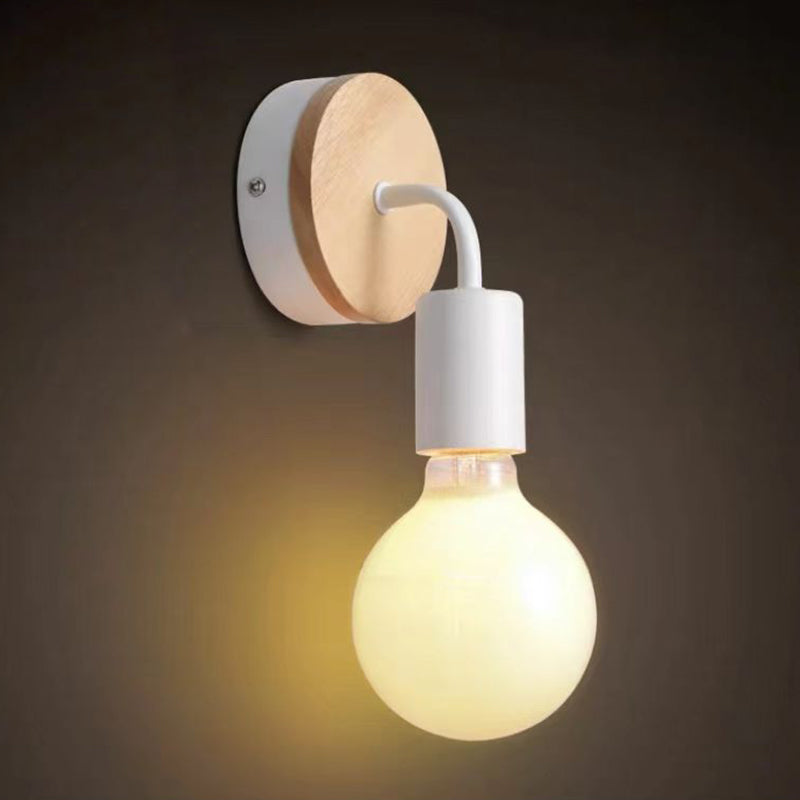 Moderne Stil Lampe Holz 1 Leichte Wandbeleuchtung für Schlafzimmer