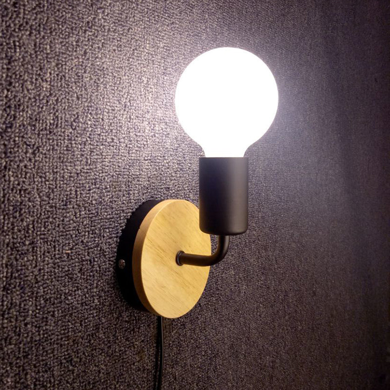 Moderne Stil Lampe Holz 1 Leichte Wandbeleuchtung für Schlafzimmer