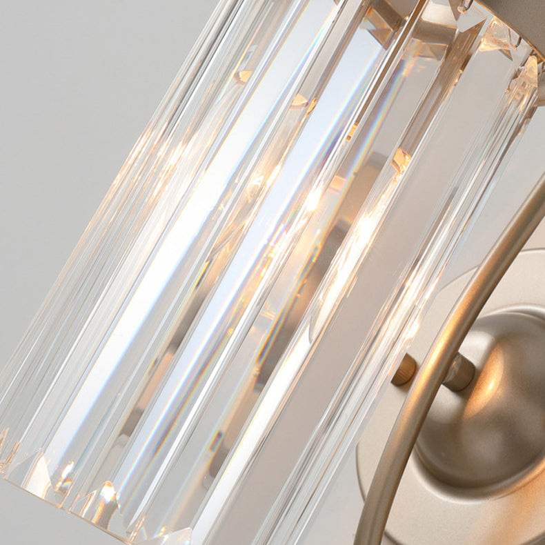 Halbzylinder Schatten Wandleuchter moderner Kristallwandhalterung Leuchte