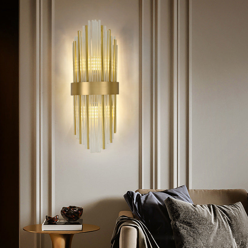 Sombra geométrica de 2 luces Diclas de pared Moderna Moder de monte de pared de estilo de cristal