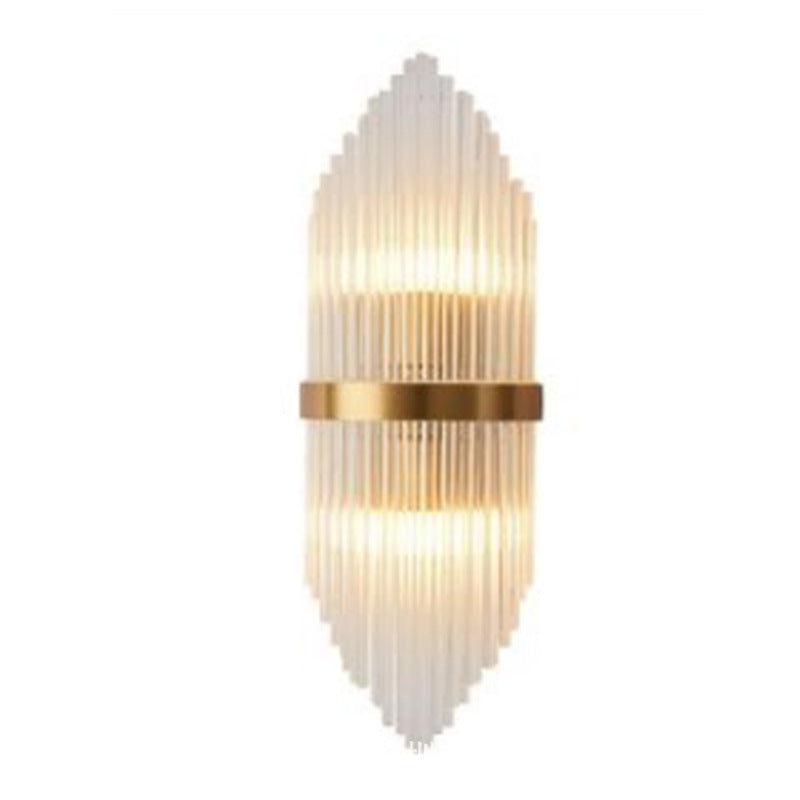 Geometrischer Schatten 2-Lights Wandleuchten Moderner Kristallwandmontageleuchte in Gold