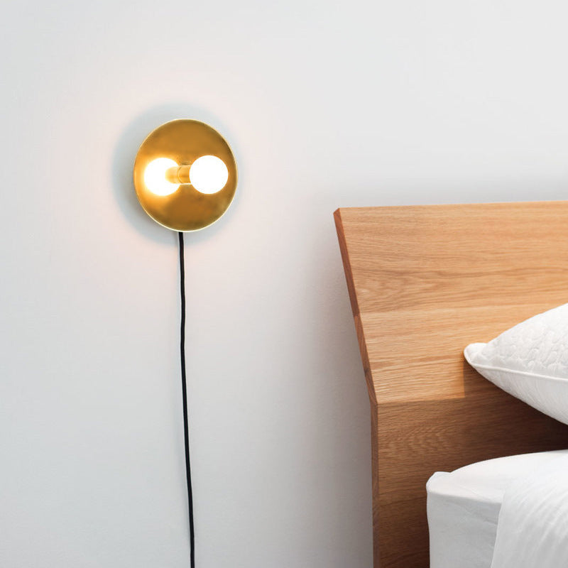Accesorios de iluminación de pared de metal estilo moderno 1 lámpara de luz de pared ligera en oro