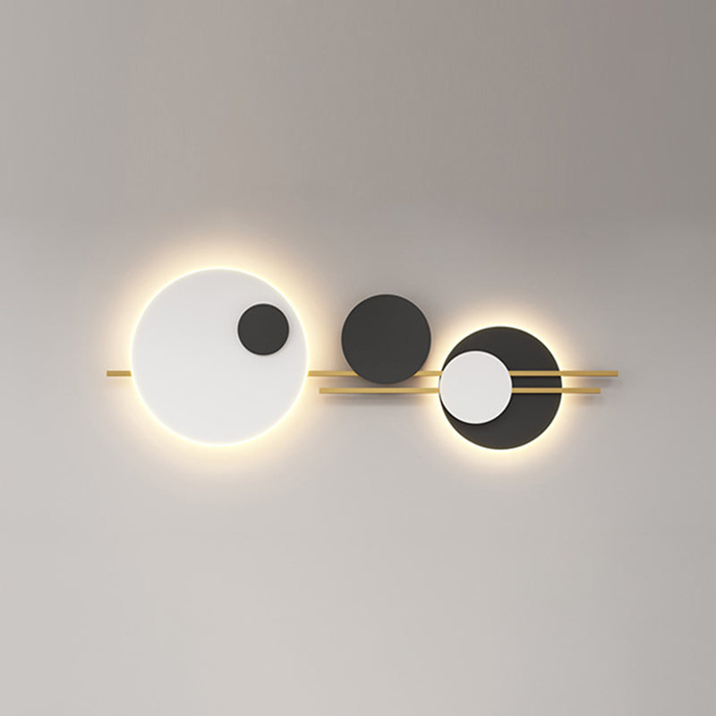 Moderne geometrische LED -Wandlampen -Metall 2 Lichter Wandleuchten