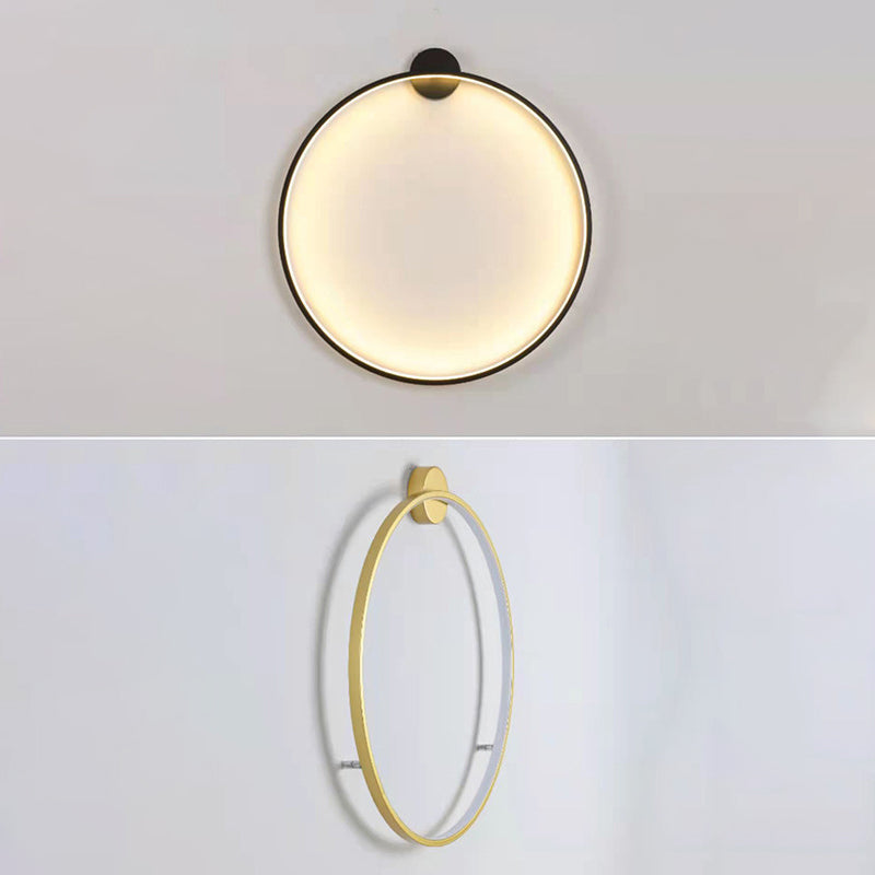 Iluminación de pared círculo en estilo moderno de silicona 1 lámpara de pared LED de luz