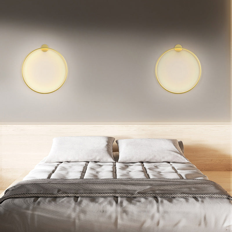 Iluminación de pared círculo en estilo moderno de silicona 1 lámpara de pared LED de luz