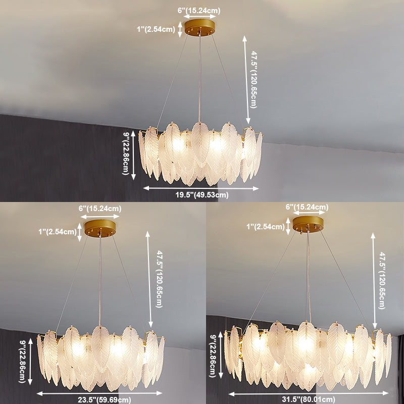 Luxe léger en luxe suspendu en verre clair lustre pendentif lumineuse