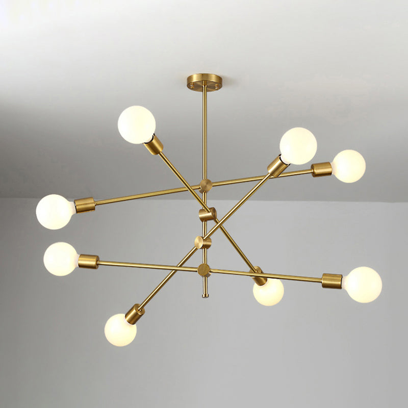 Moderne stijl metalen kroonluchter verlichtingsarmatuur multi -lights sputnik hangende plafondlampen
