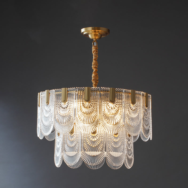 Moderne luxe stijl cirkelvormige hangende kroonluchter glazen kroonluchter verlichtingsarmaturen