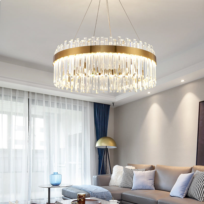 Hedendaagse luxe led hangende lamp metalen kroonluchter voor woonkamer