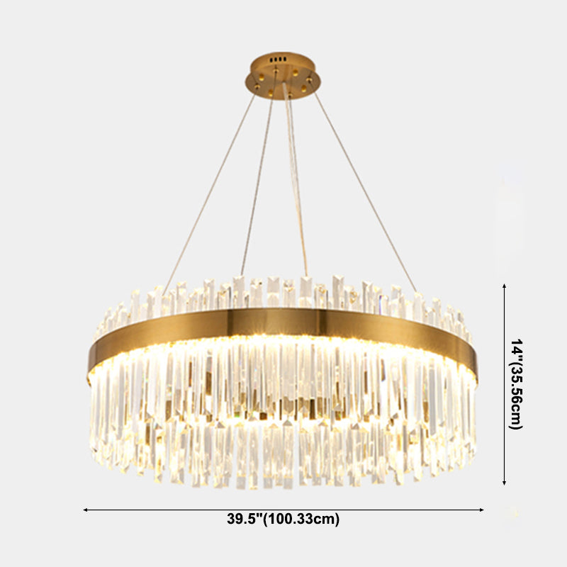 Hedendaagse luxe led hangende lamp metalen kroonluchter voor woonkamer