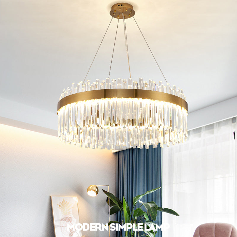 Hedendaagse luxe led hangende lamp metalen kroonluchter voor woonkamer