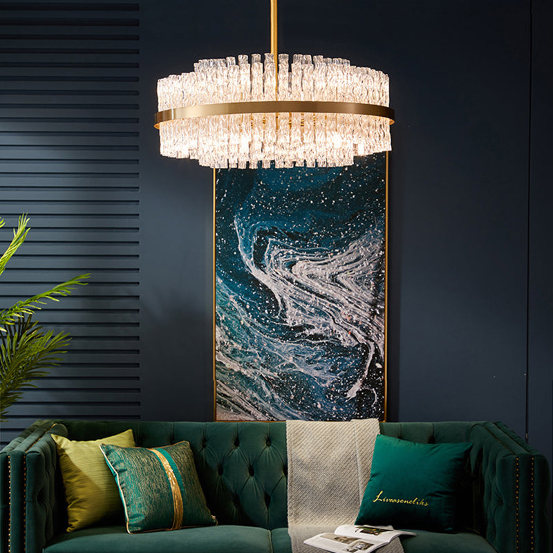 Modern karakteristieke hanglampglas geometrische kroonluchter voor woonkamer