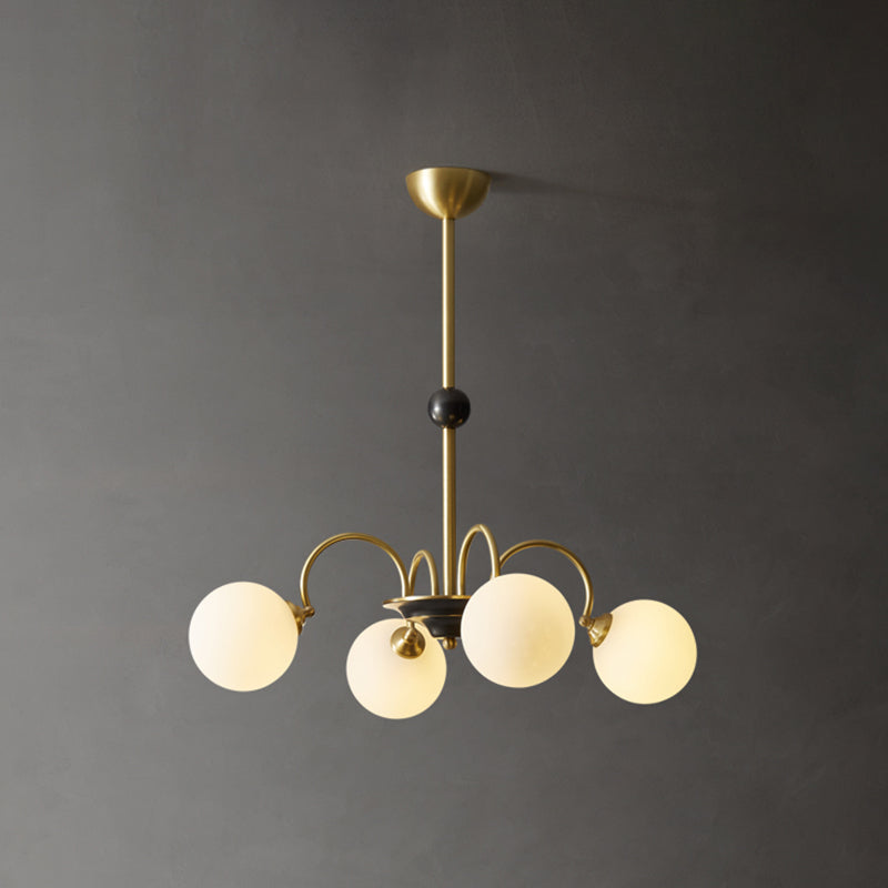 Moderne stijl Global Chandelier Multi Lights White Glass Suspension Lamp