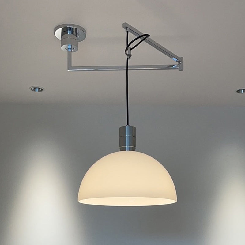 Postmodern Style Bowl Shade Hanging Light Metal 1 Light Pendant Lamp for Restaurant