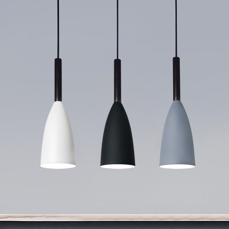Cone Macaron Pendant Light in Modern Creative Style Lacquered Aluminium Hanging Lamp