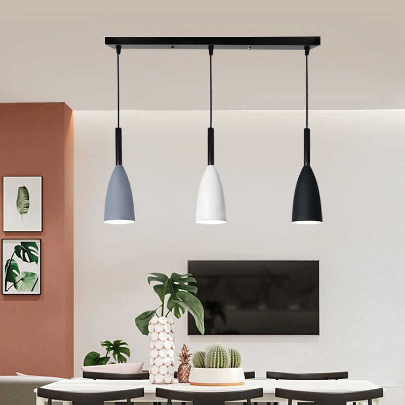 Cone Macaron Pendant Light in Modern Creative Style Lacquered Aluminium Hanging Lamp