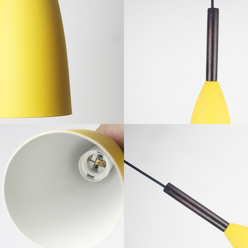 Cone Macaron Light a sospensione nella moderna lampada appesa in alluminio in stile creativo