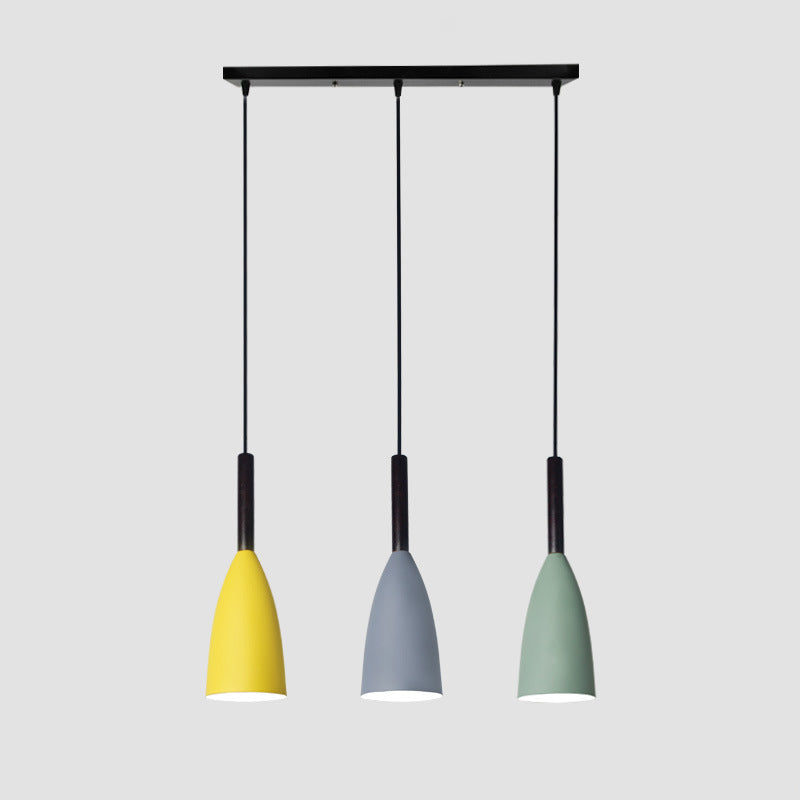 Cone Macaron Pendant Light in Modern Creative Style Lacquered Aluminium Hanging Lamp