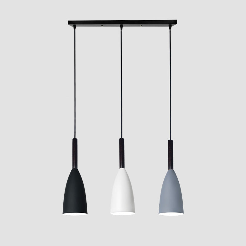 Cone Macaron Pendant Light in Modern Creative Style Lacquered Aluminium Hanging Lamp
