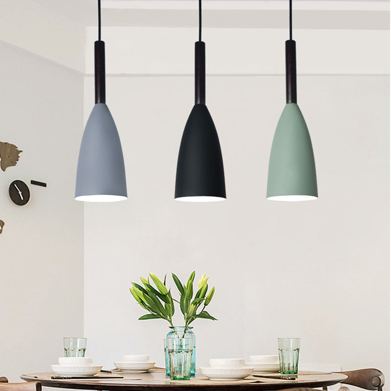Cone Macaron Pendant Light in Modern Creative Style Lacquered Aluminium Hanging Lamp