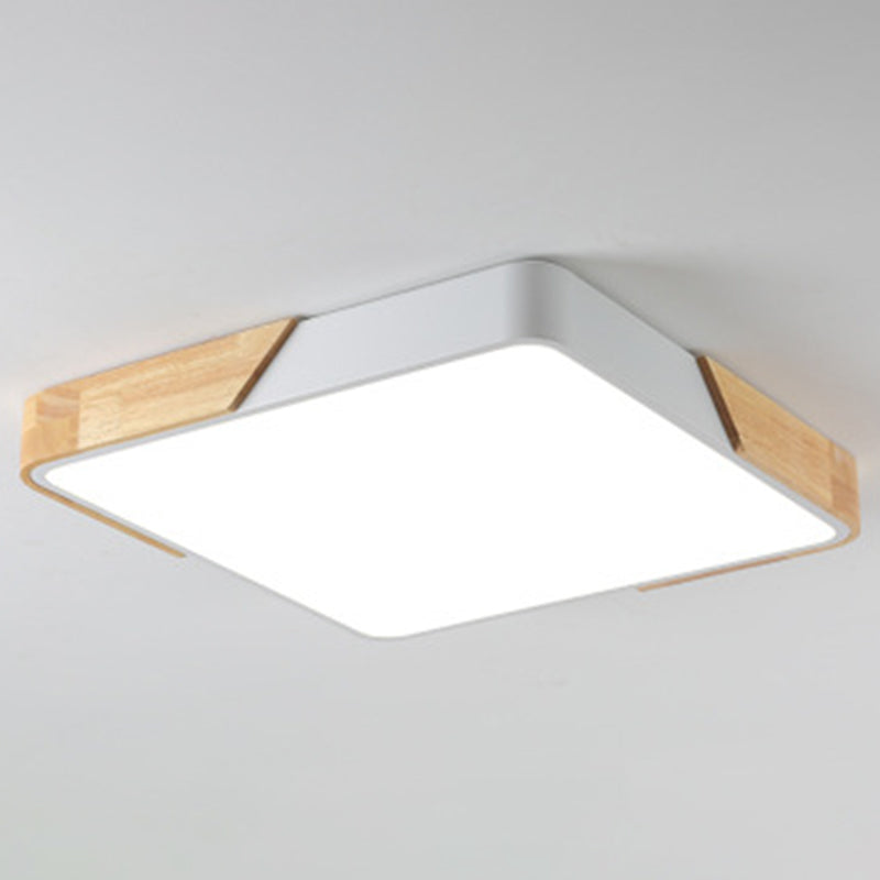 Geometry Shape LED Ceiling Lamp Modern Macaroon Iron 1 Light Flush Mount for Study Aisle