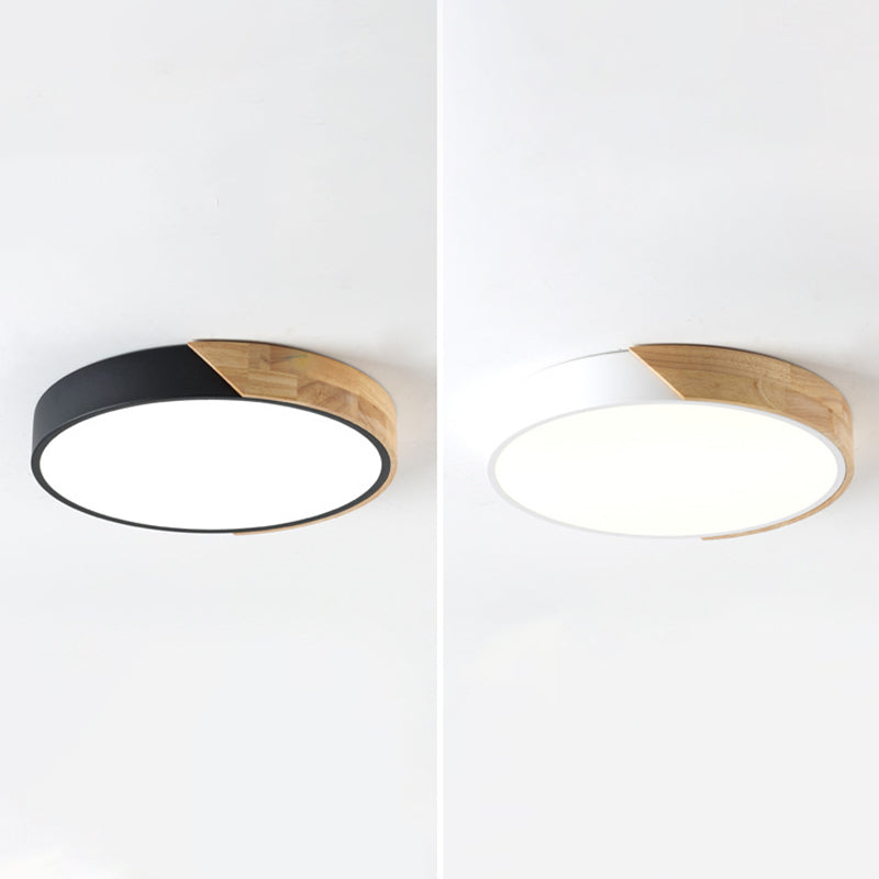 Geometry Shape LED Ceiling Lamp Modern Macaroon Iron 1 Light Flush Mount for Study Aisle
