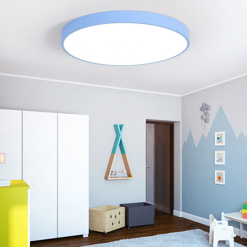 Modern Simple Macaroon LED Ceiling Lamp Acrylic 1 Light for Living Room Study
