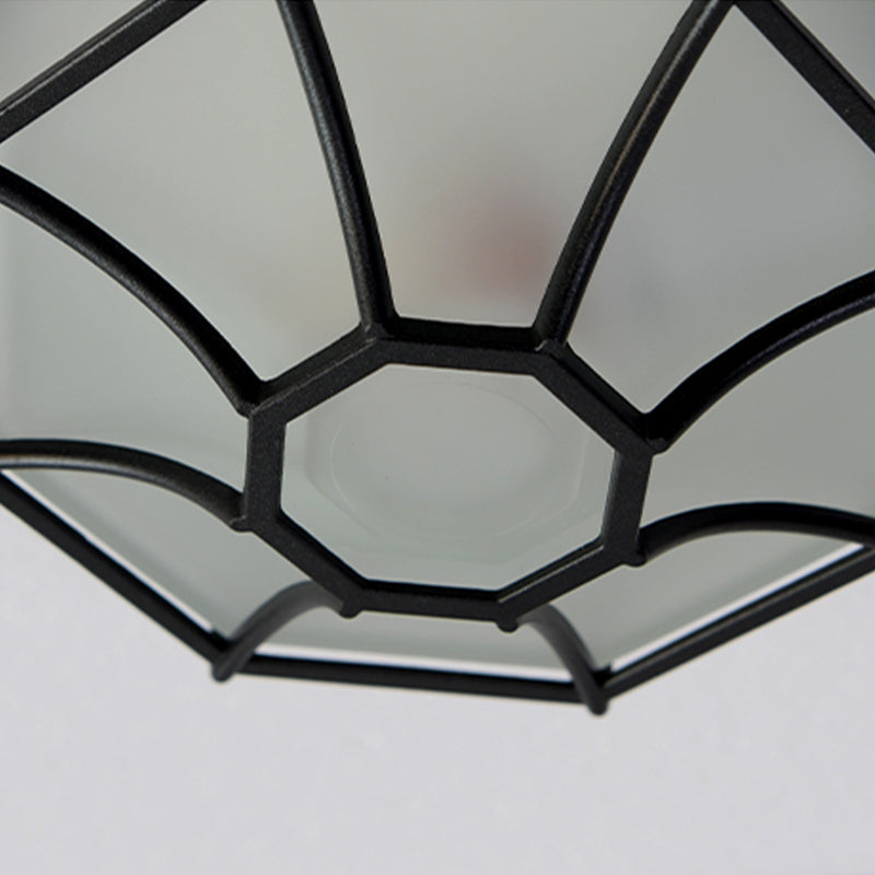 Lampe encastrée de Style moderne, abat-jour octogonal en verre, plafonnier de cour