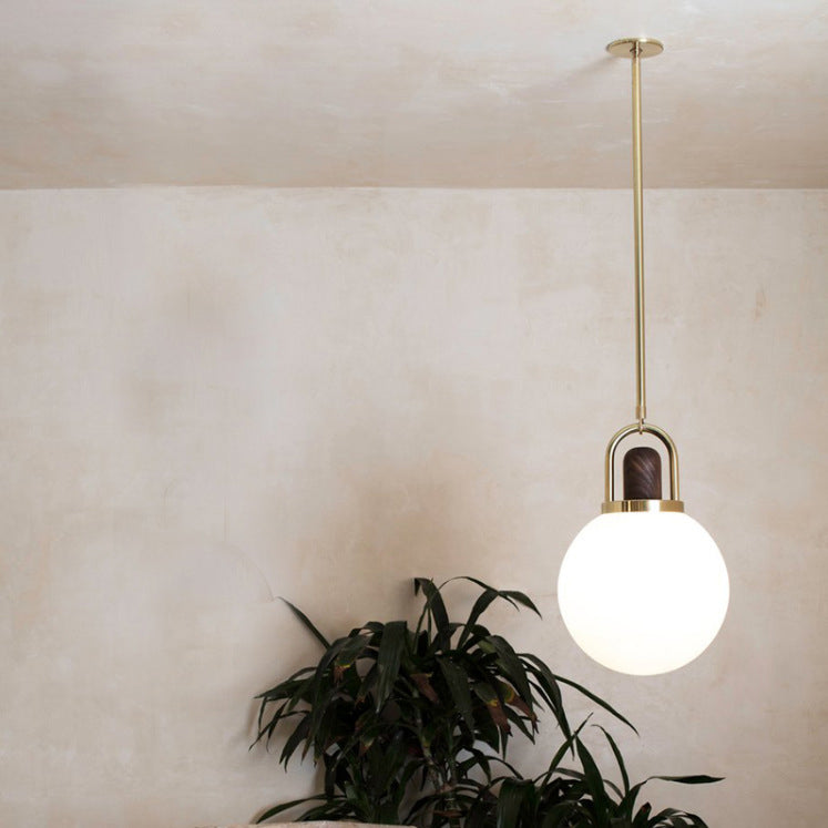 12" Wide Nordic Style Hanging Light Glass Shade 1 Light Pendant Lamp for Bedroom