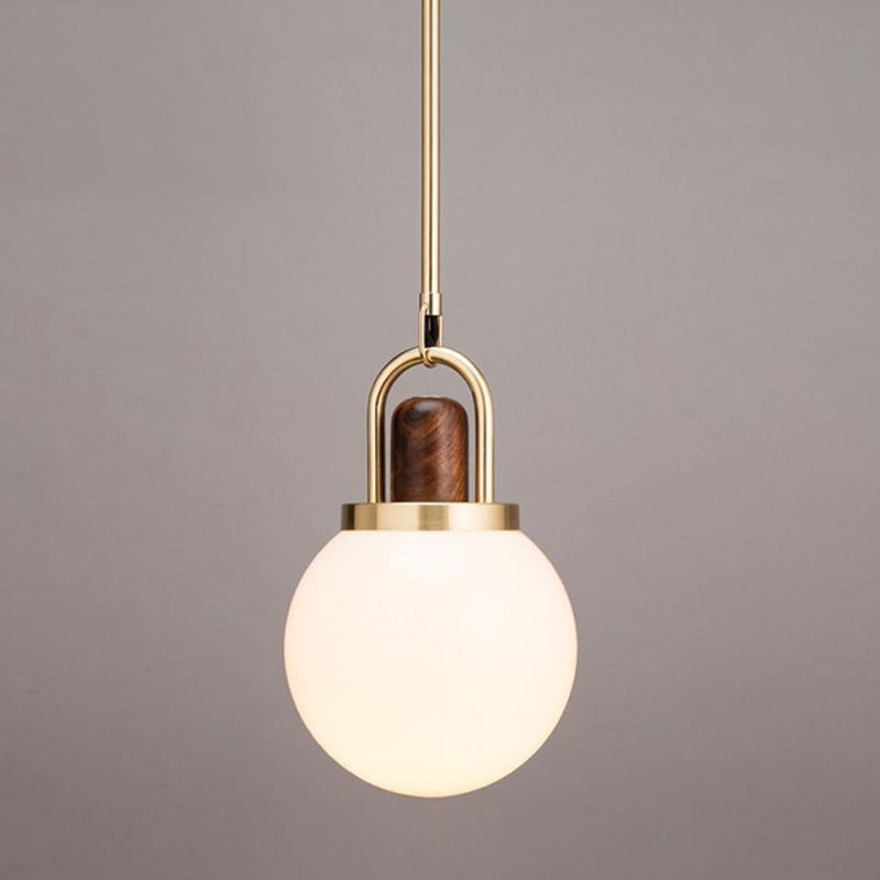 12" Wide Nordic Style Hanging Light Glass Shade 1 Light Pendant Lamp for Bedroom