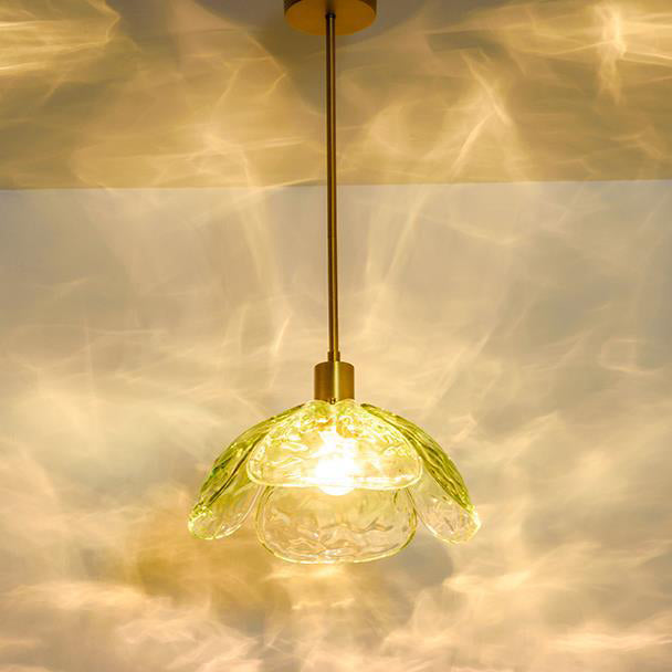 Farbenfrohe Blumenform hängen hängendes Flussglas 1 leichte Anhängerlampe für das Restaurant