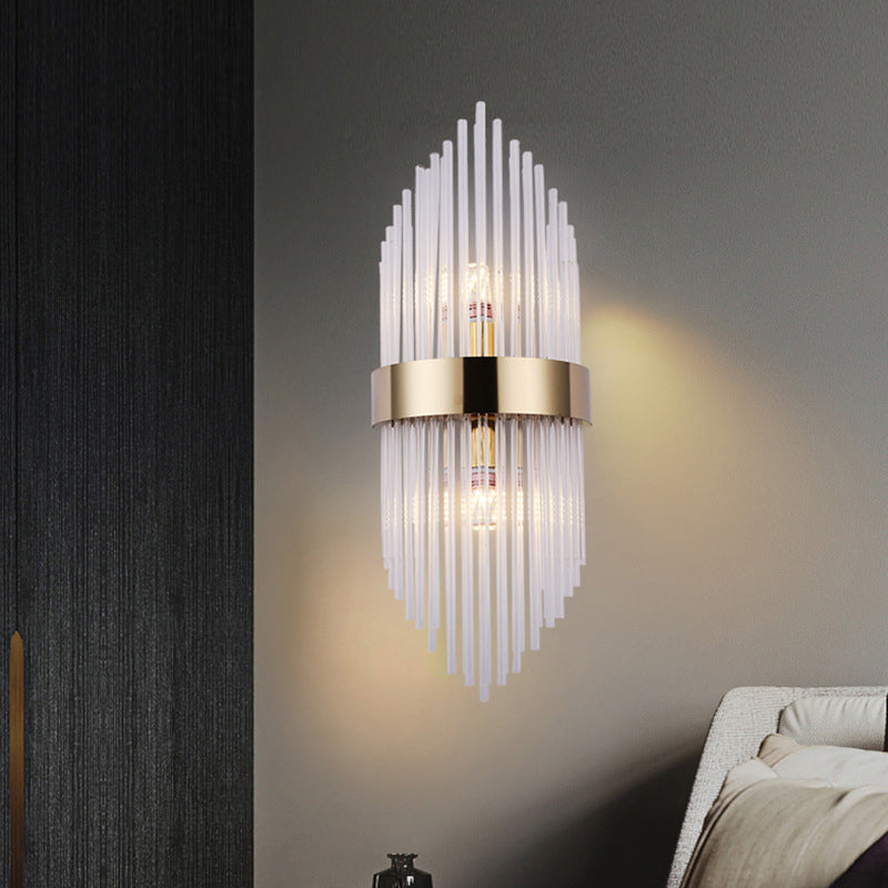 Lámpara de pared de pasillo de dormitorio de luz de cristal creativo moderno