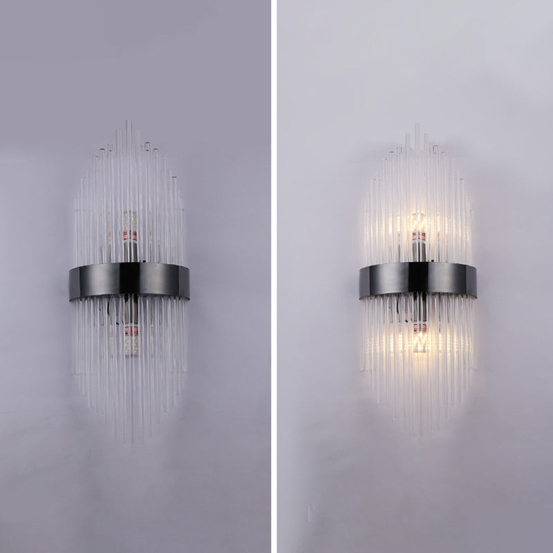 Lámpara de pared de pasillo de dormitorio de luz de cristal creativo moderno