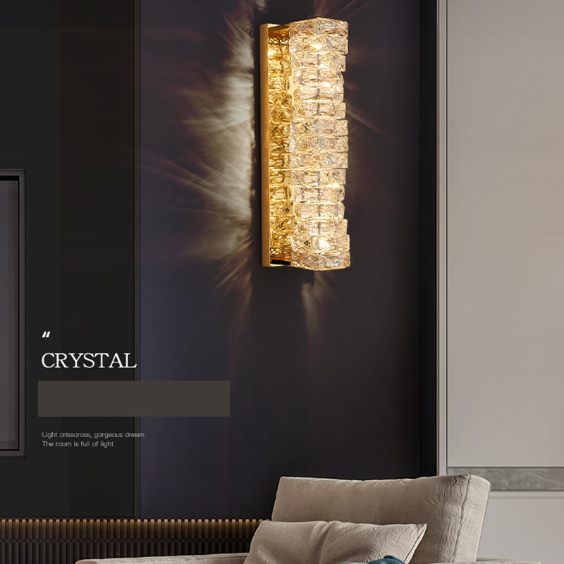 Postmoderne Wandleuchte Beleuchtung Kristallwand montiertes Lichter für Schlafzimmer Wohnzimmer