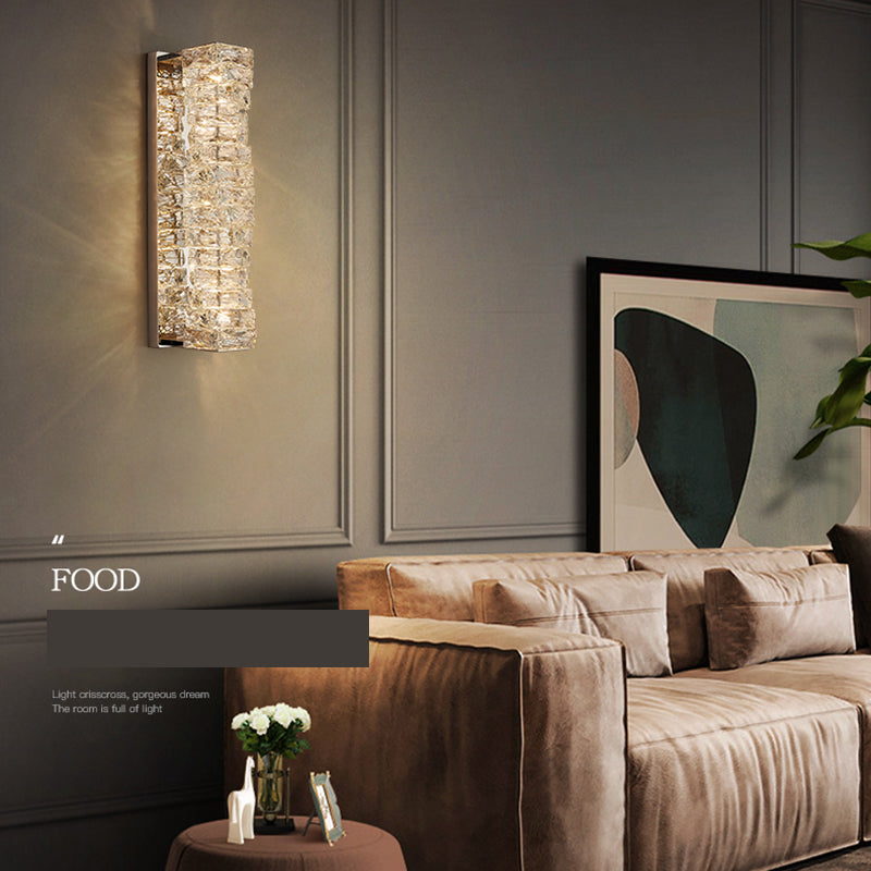 Postmoderne Wandleuchte Beleuchtung Kristallwand montiertes Lichter für Schlafzimmer Wohnzimmer