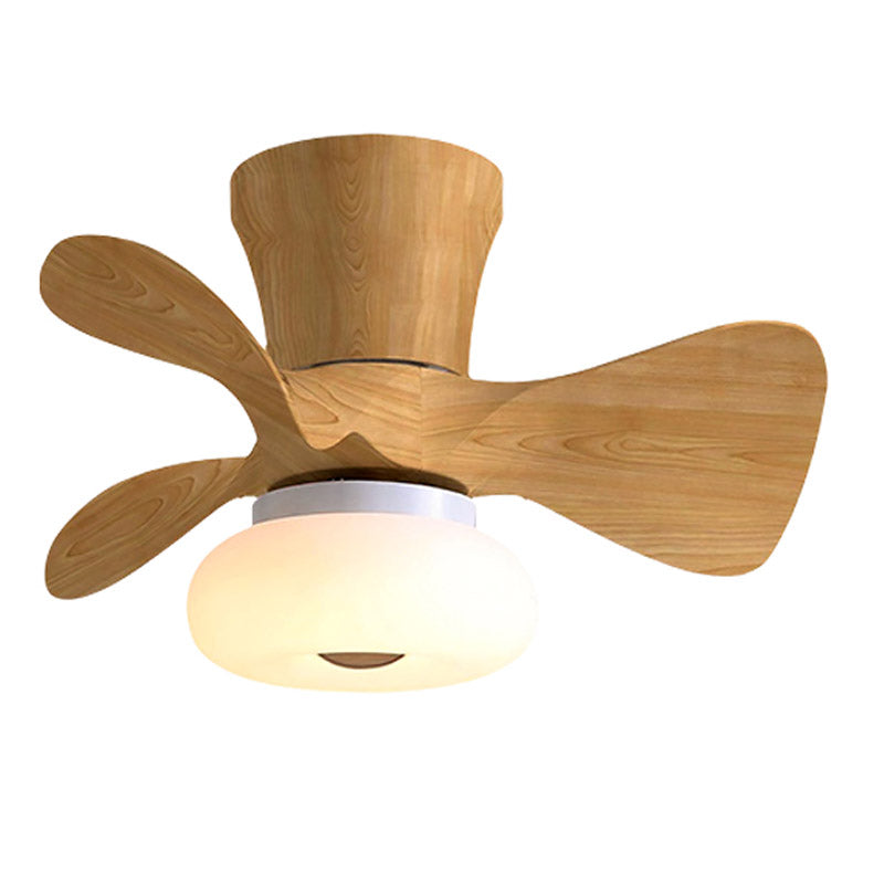 Camera da letto per bambini semi -filo lampada da ventola a soffitto a led floreale con ombra acrilica