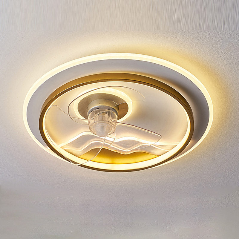 Ventio a soffitto circolare cartone animato Luce acrilica per bambini camera da letto LED LED SEMIFICA