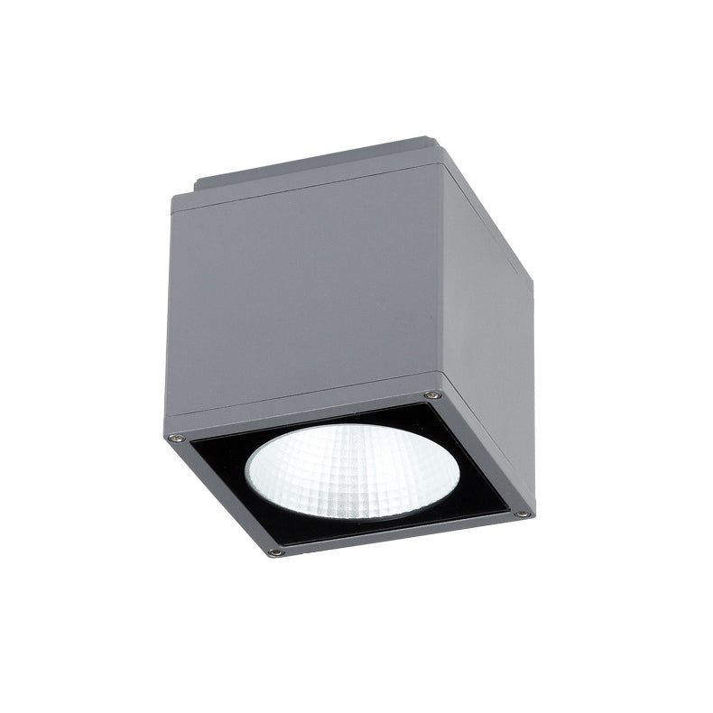 Square Flush Mount Light Fixture Traditional 1-Light Close To Ceiling Lamp for Balcony