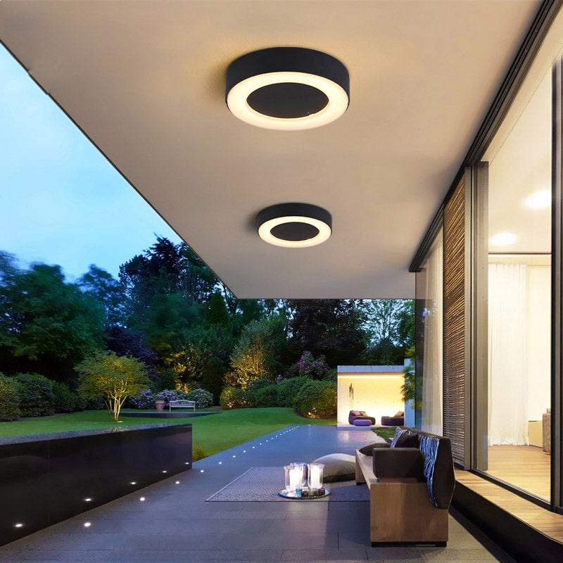Waterproof LED Ceiling Lamp Modern Traditional Style Flush-mount Lamp for Balcony