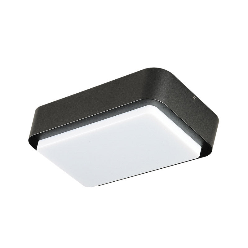 Geometric Flush Mount Light Plastic Shade Waterproof Ceiling Lamp for Courtyard Balcony