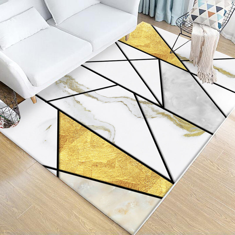 Fancy Area Area Tapis motif géométrique Modèle Polyester Area Tapis de support sans glissement pour décoration intérieure