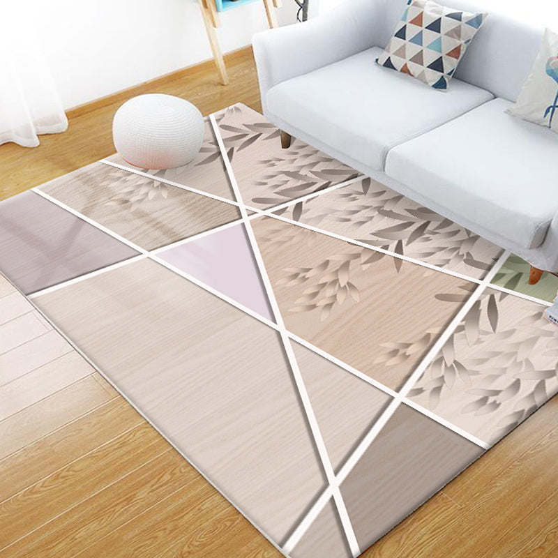 Fancy Area Area Tapis motif géométrique Modèle Polyester Area Tapis de support sans glissement pour décoration intérieure